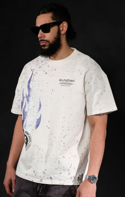 GUNZINII / WHITE HARD ROCK TEE