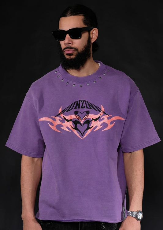 GUNZINII / PURPLE HAVE HEART TEE