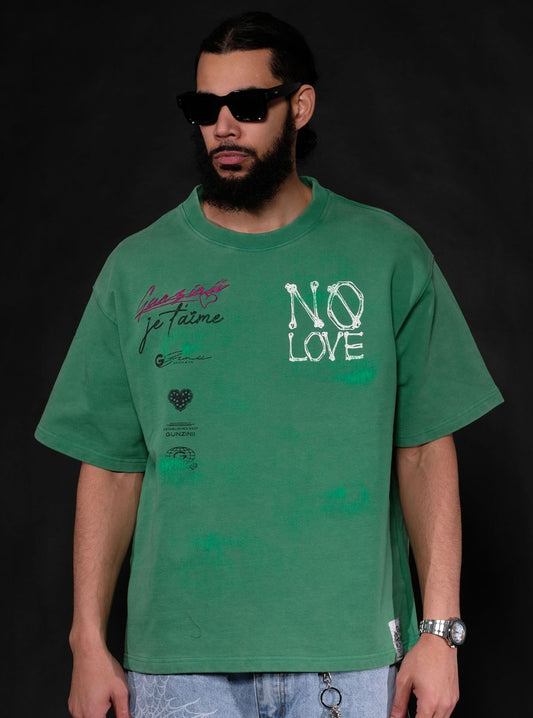 GUNZINII / GREEN NO LOVE TEE