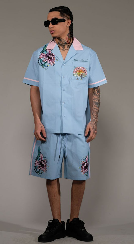 CIVILIZED / LIGHT BLUE MAISON BLANCHE SHORT SET