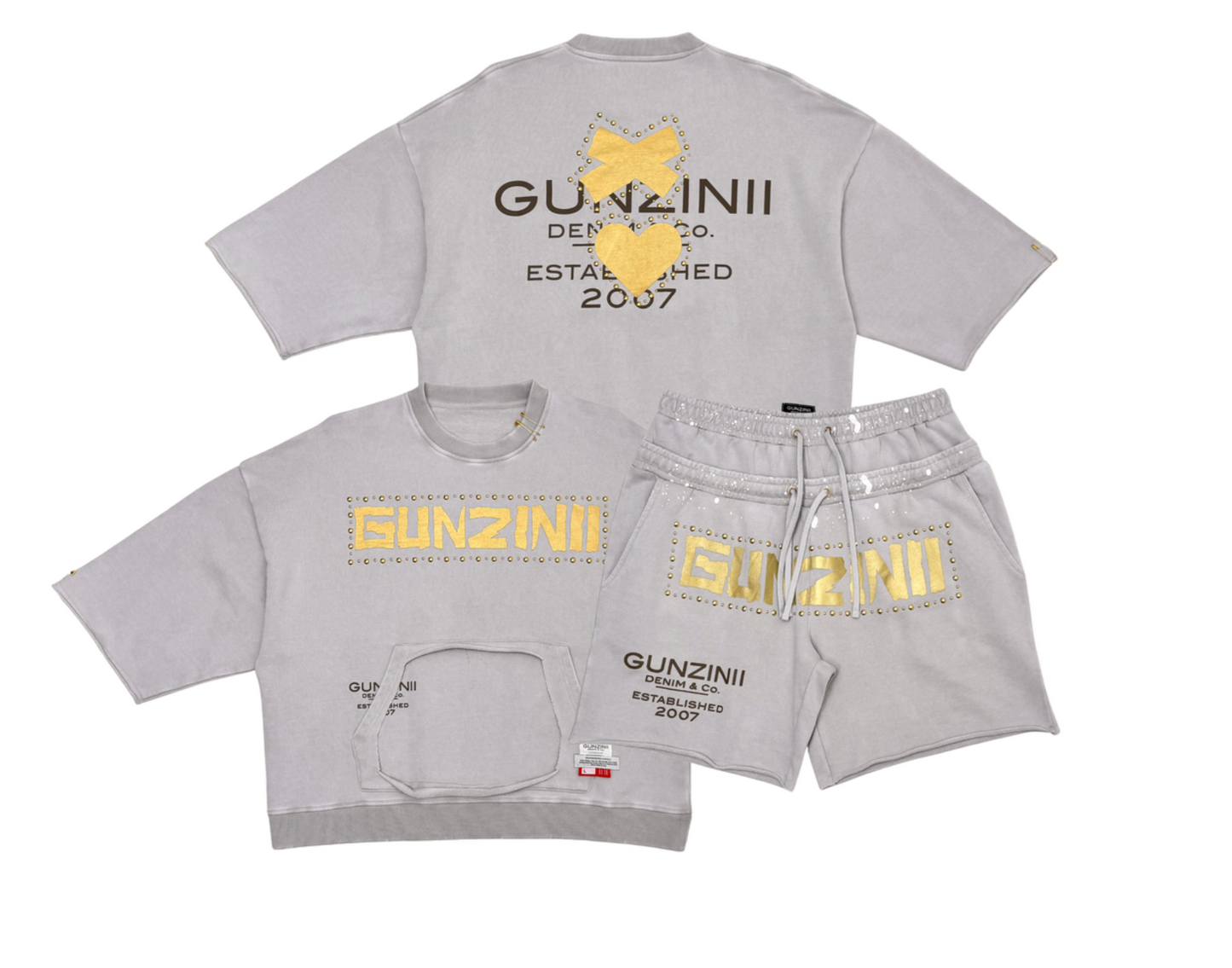 GZ Kangaroo Pocket T-shirt/ Short Set