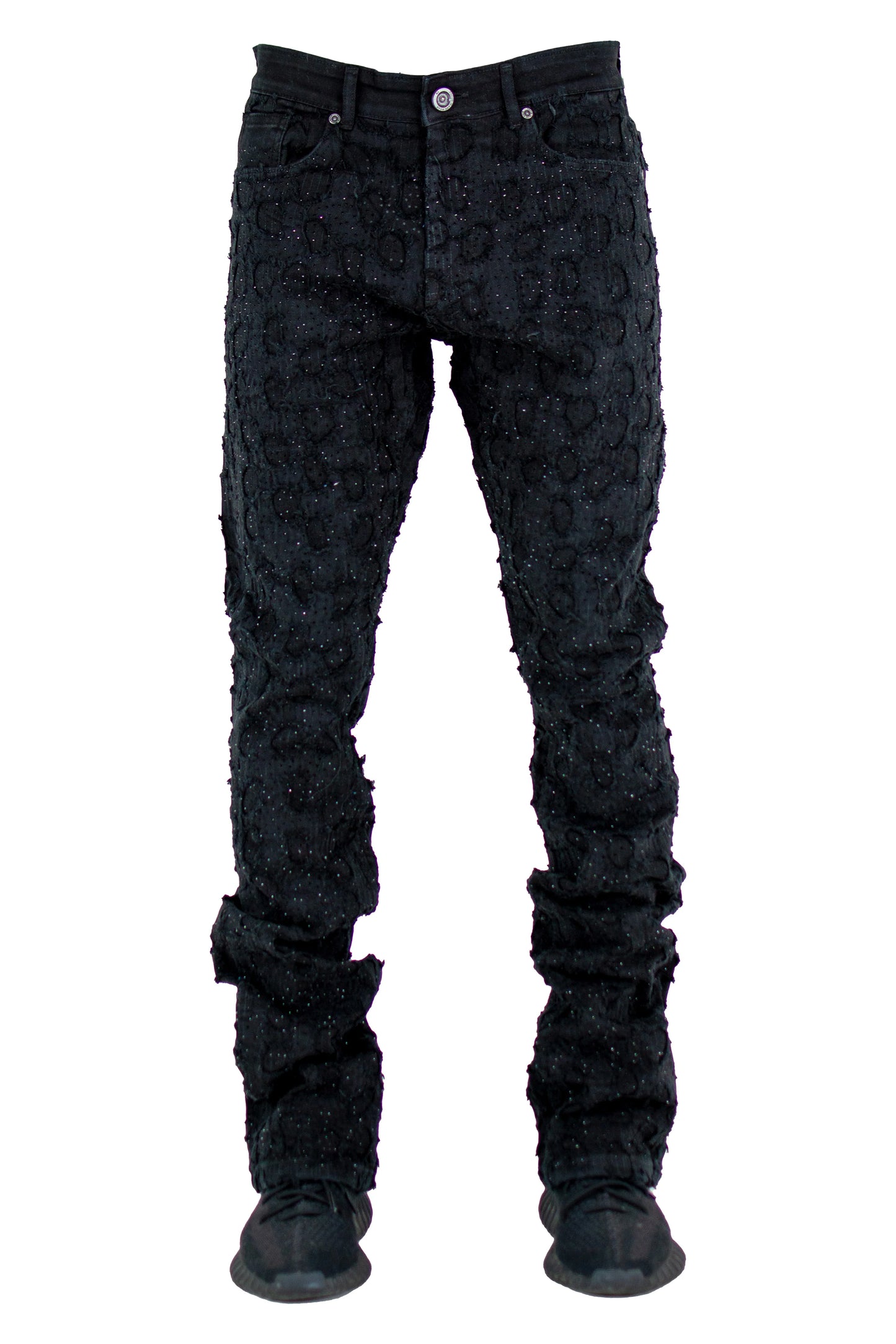 FOCUS BLACK RHINESTONE JEANS