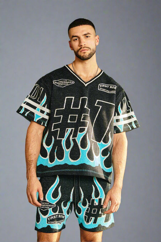 FR BLACK AND BLUE SHORT SET