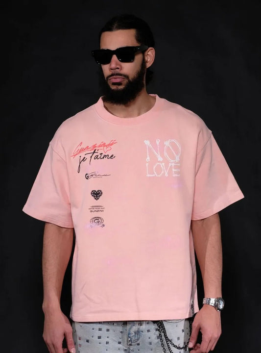 GUNZINII / PINK NO LOVE TEE