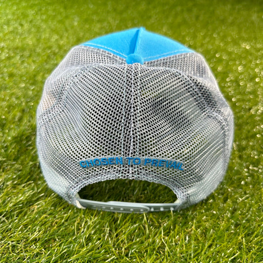 Men, Boys, Teens, Gifts, Wmns, Girls, Urban, Style, Fashion, Mens Tees, Womens Tees, Teen Tees, Boys Tees, Urban Apparel, HVMAN, Mesh Logo Trucker Cap, Light Blue, Icy, Hat,