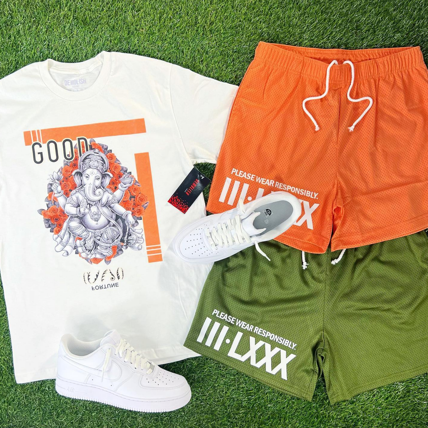 Men, Boys, Teens, Gifts, Wmns, Girls, Urban, Style, Fashion, Demolish, Mesh Shorts, Olive, Roman Numerals, Basketball Shorts,