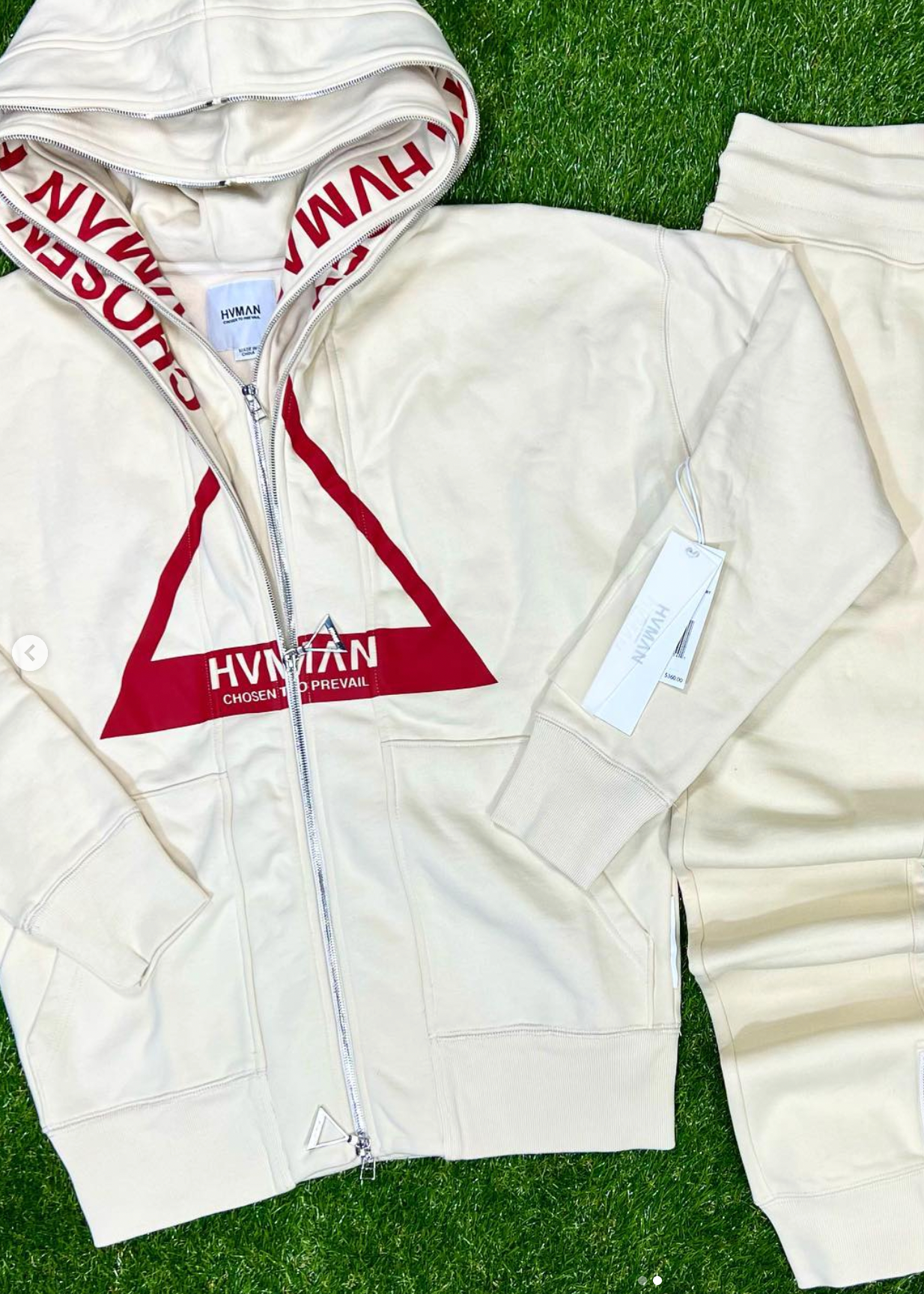 Double Hooded Hoodie HVMAN (Cream) SU16