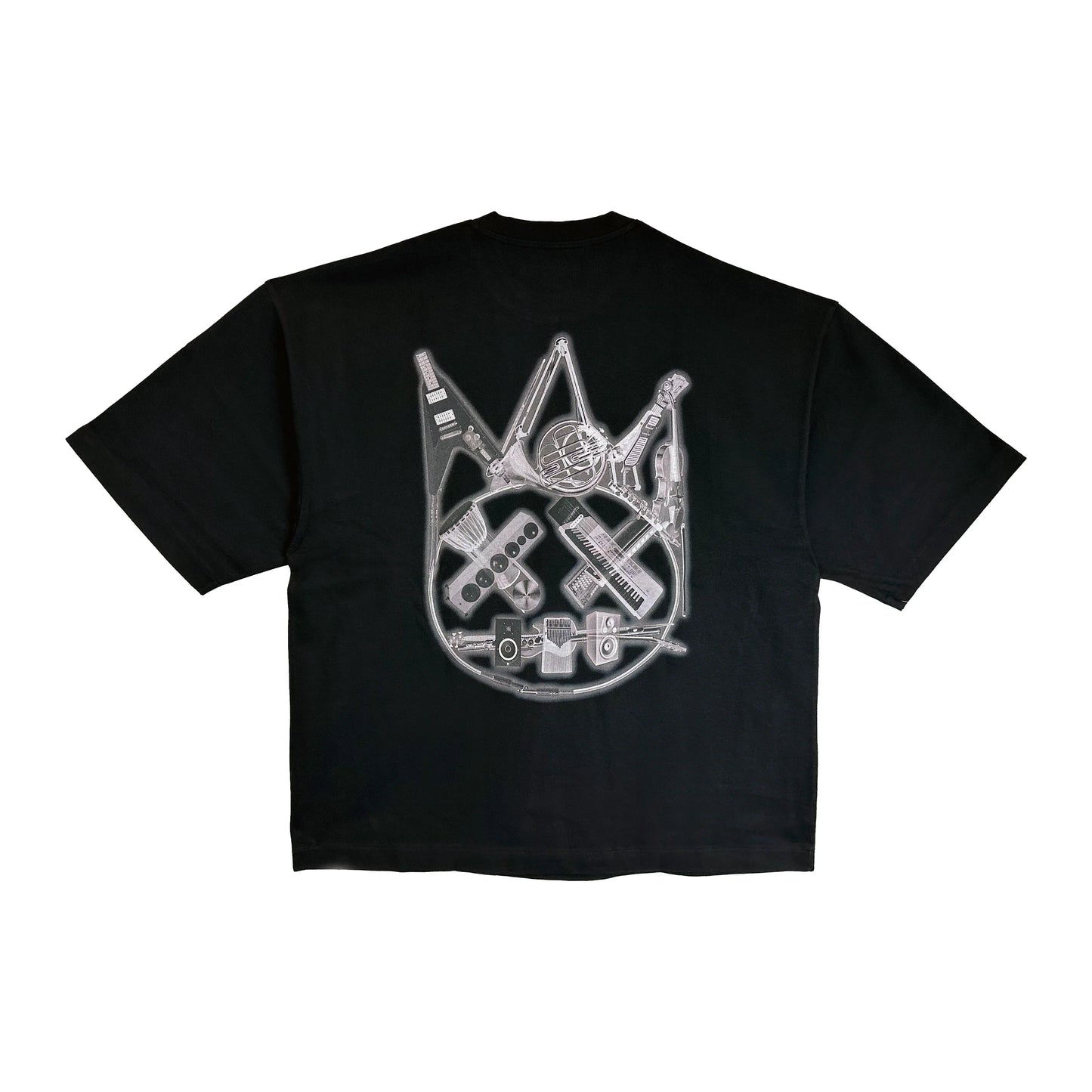 OVERSIZED HEAVY WEIGHT CREW NECK "INSTRUMENTS" TEE
