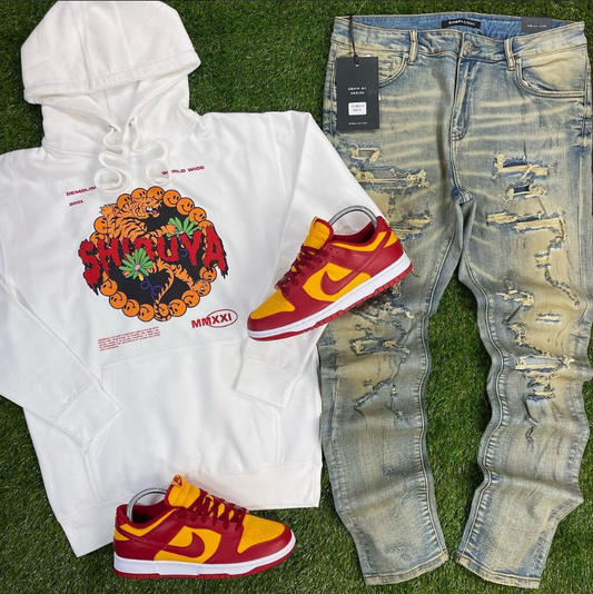 Demolish Tiger Fever Hoodie (Wte/Mida Gold) /SU 15