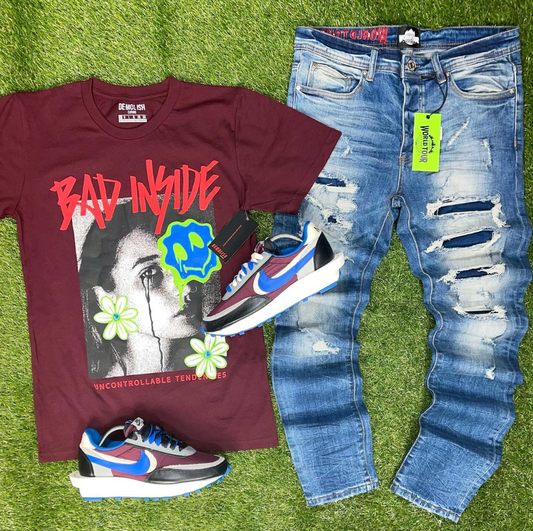 Bad Inside Tee (Burgundy) / SU6