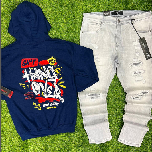 Hang Over On Life Hoodie (Navy/Red/Gold) /SU17