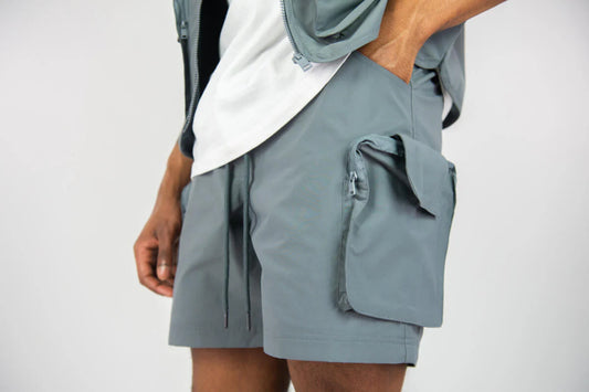 REBEL MIND GREY SPORT SHORTS