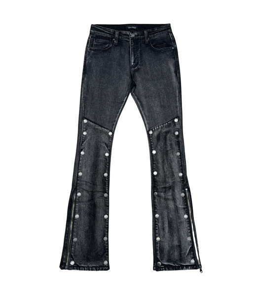VICIOUS / MATT BLACK STACK JEANS