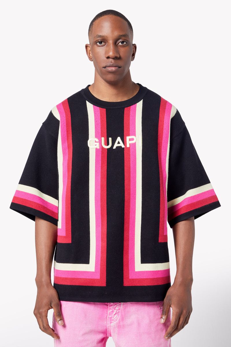 GUAPI JET BLACK KNIT TEE