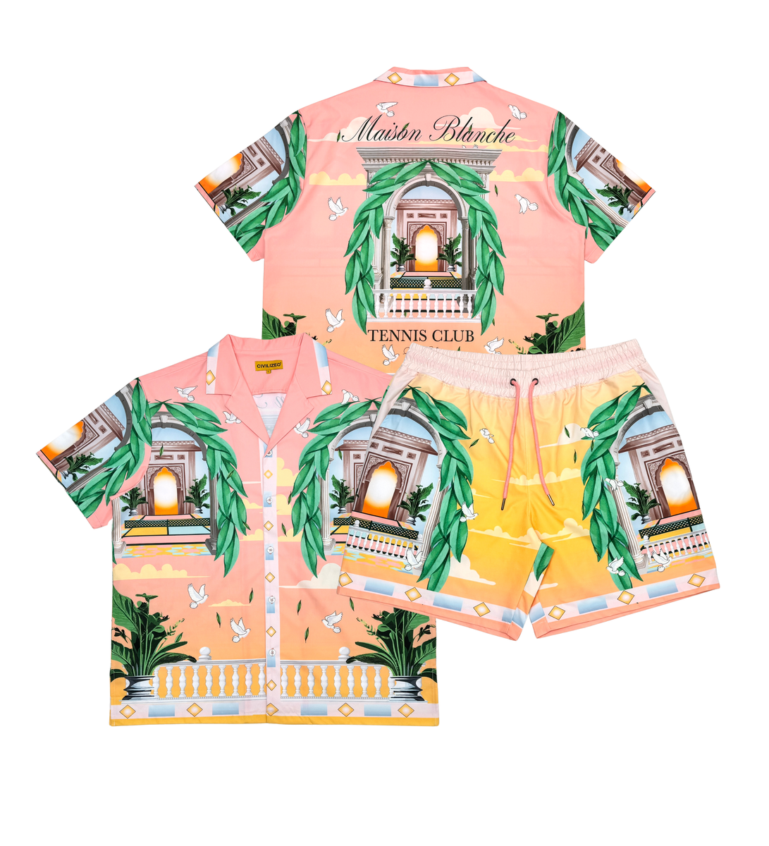 CIVILIZED / PINK TENNIS CLUB SHORT SET