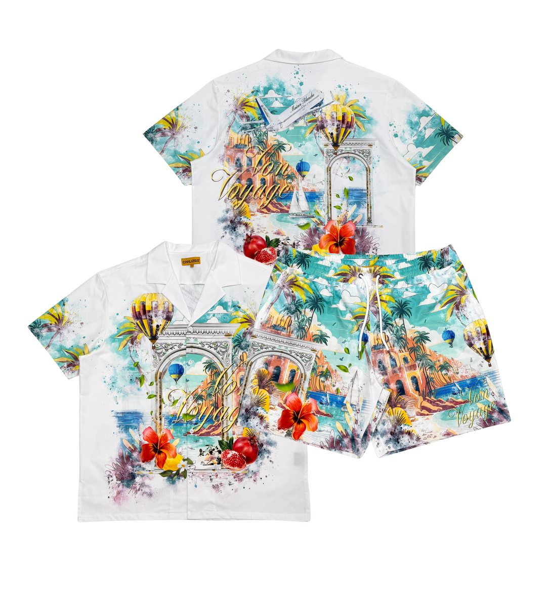 CIVILIZED / WHITE VON VOYAGE SHORT SET