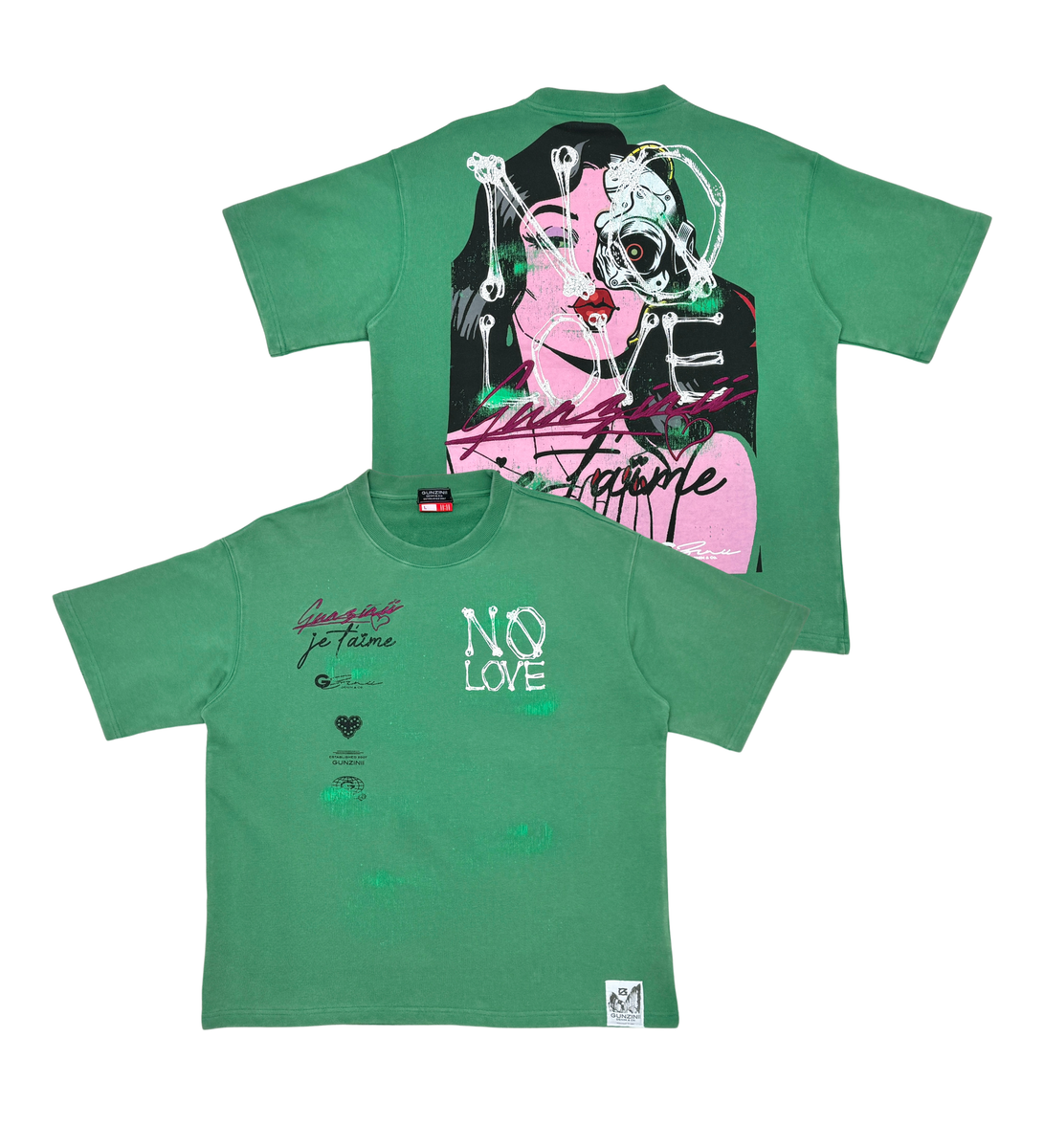 GUNZINII / GREEN NO LOVE TEE