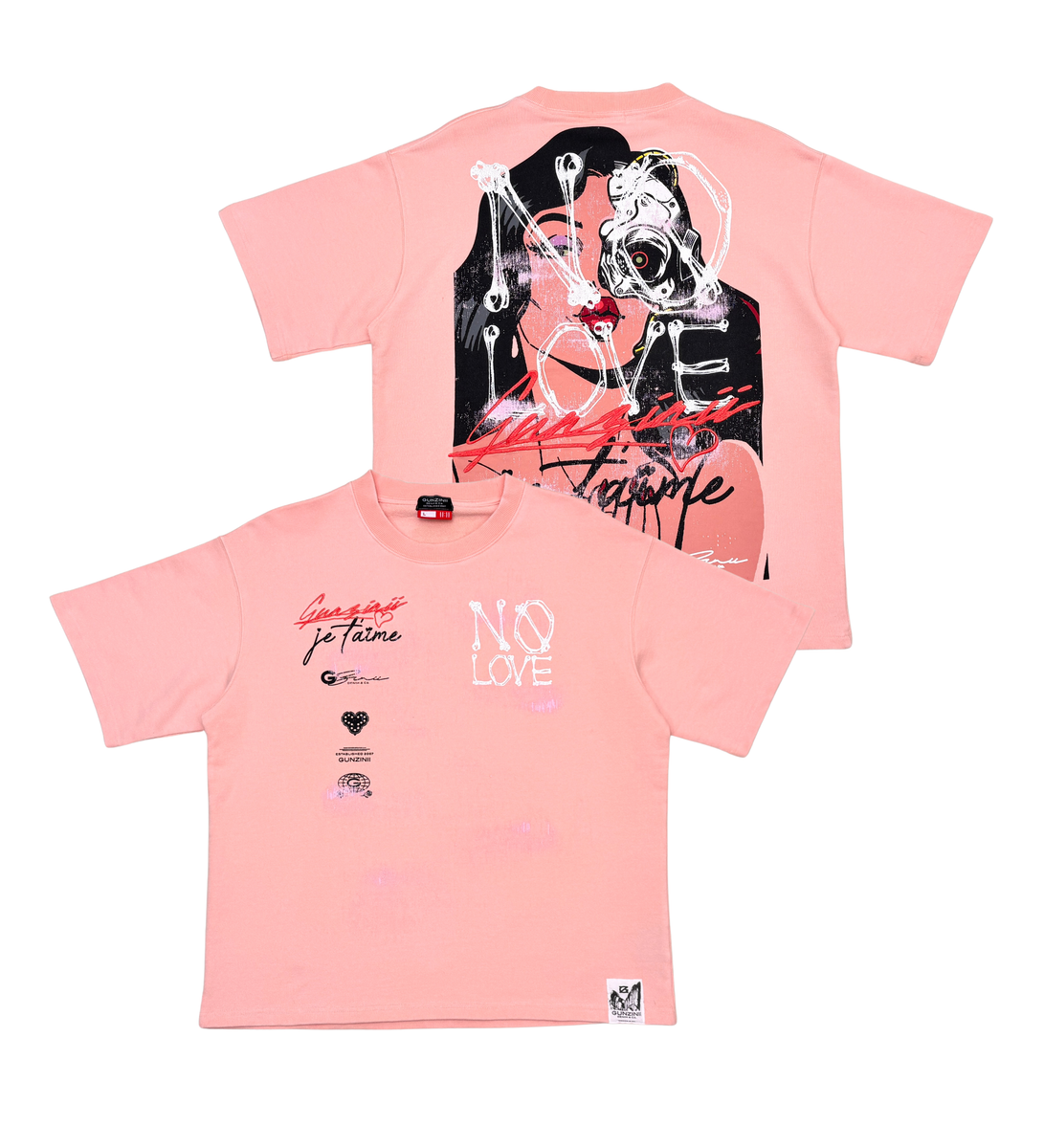 GUNZINII / PINK NO LOVE TEE