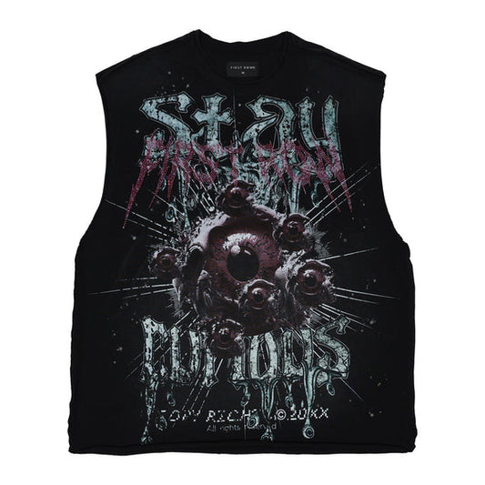 FR HEAVY WASHED GRAPHIC MUSCLE W/STONE