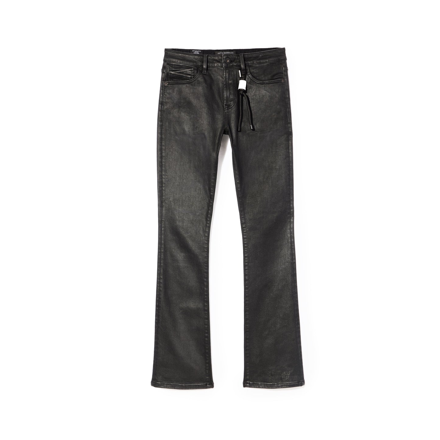 CULT BLACK COATED BOOT CUT JEANS