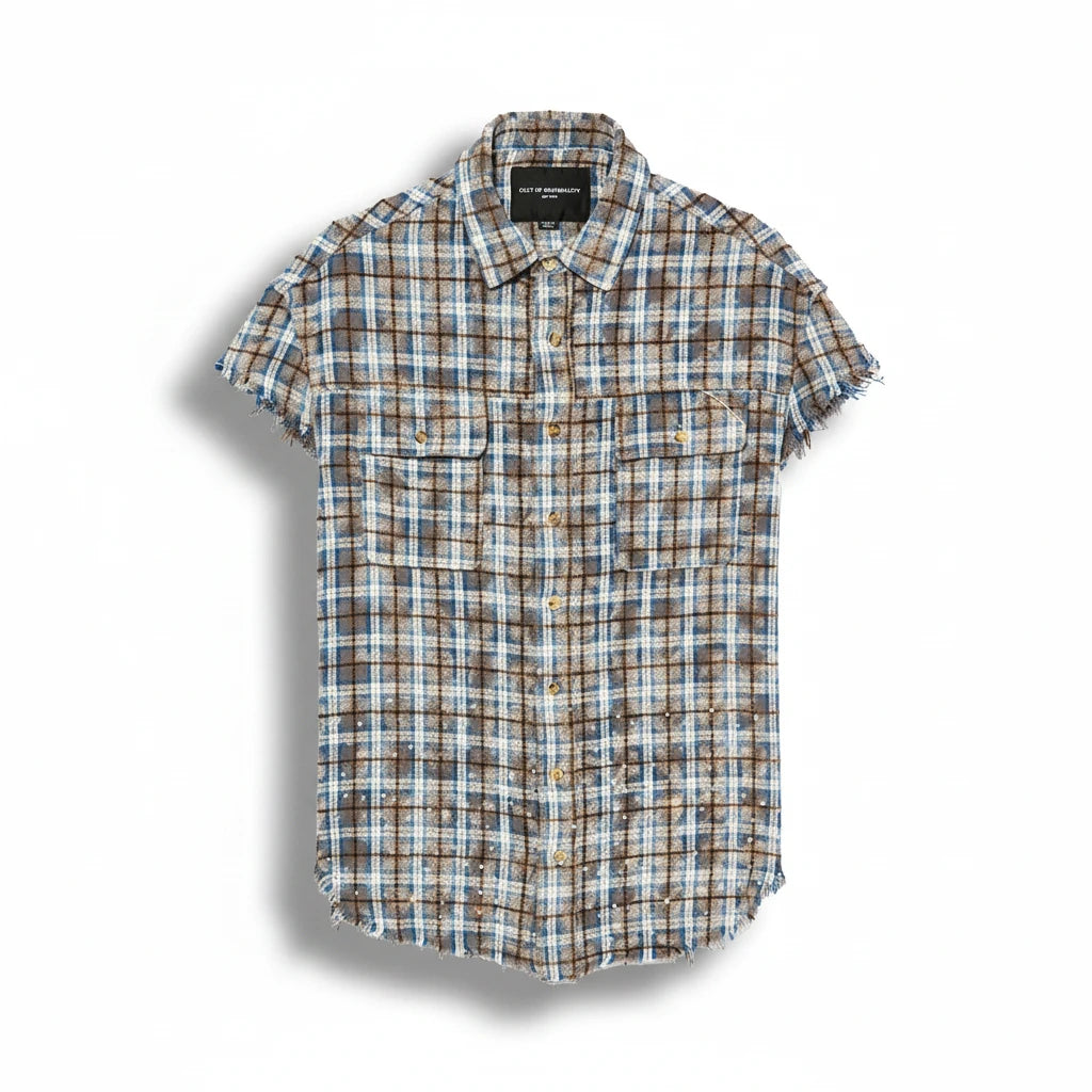 CULT SLEEVELESS WOVEN SHIRT