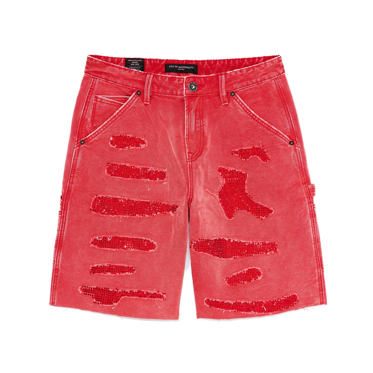 CULT GRUNGE RED CARPENTER SHORTS
