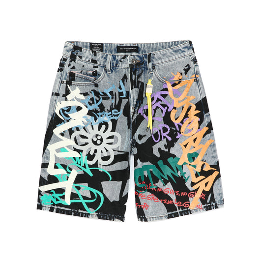 CULT GRAFFITI GRUNGE SHORTS