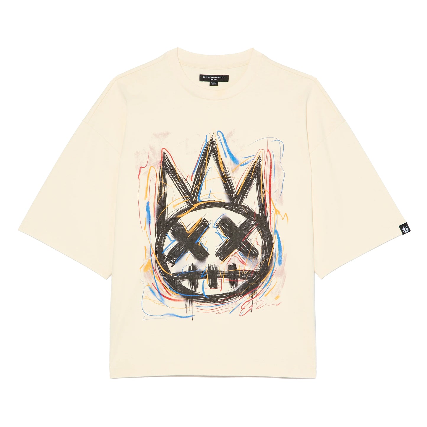 CULT OVERSIZED SCRIBBLE LOGO TEE