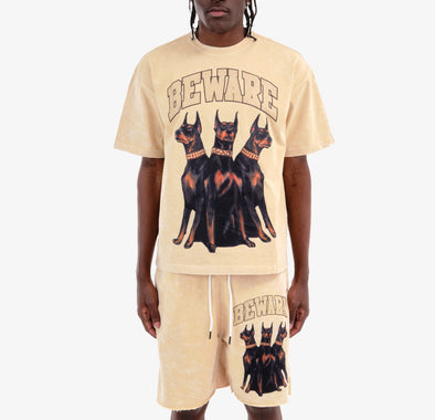 COPPER RIVET / KHAKI BEWARE TEE