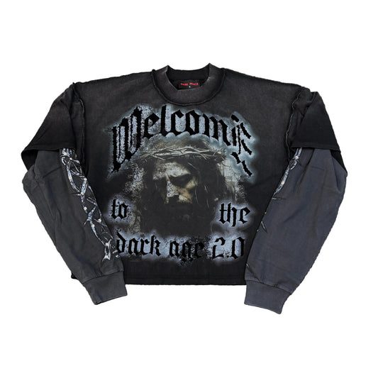 RARE PEACE Dark Age 2.0 Crop Long Sleeve T-Shirt