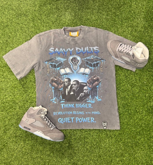 Power Grey Acid Wash Tshirt