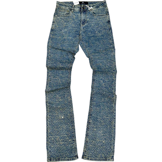 FOCUS DENIM RHINESTONE JEANS