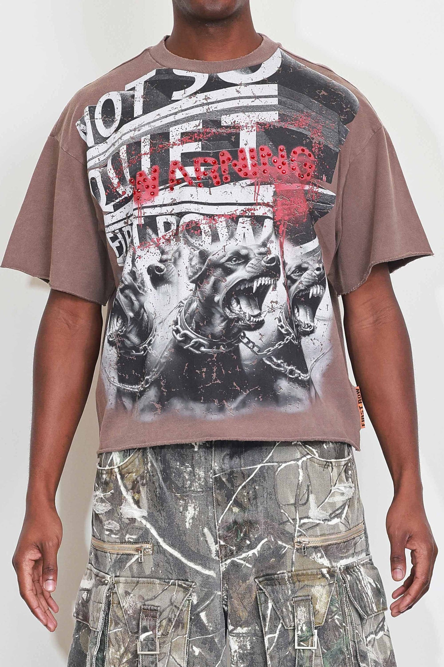 FR BROWN CROPPED DOBERMAN SHIRT