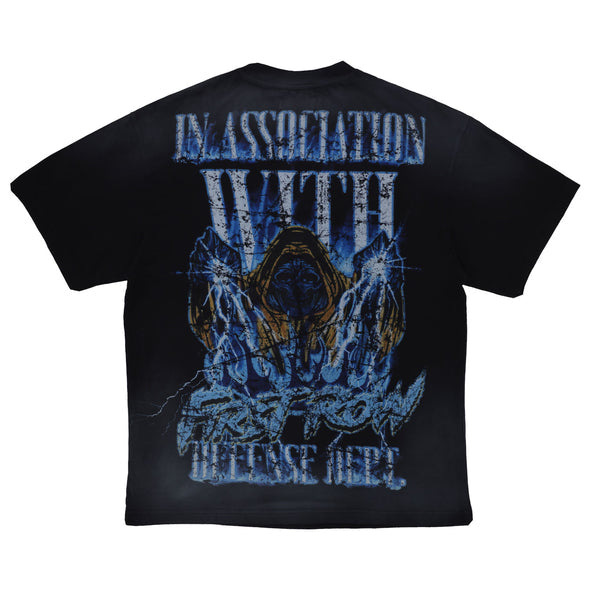 FR BLACK HEAVY WASHED SKULL GRAPHIC TEE