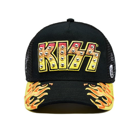BLACK KISS LOGO TRUCKER HAT