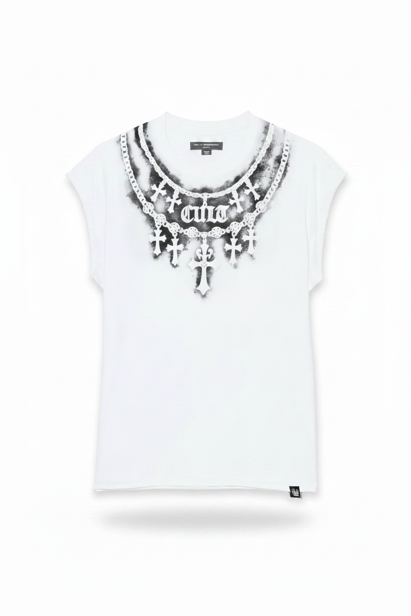 SLEEVELESS STENCIL TEE
