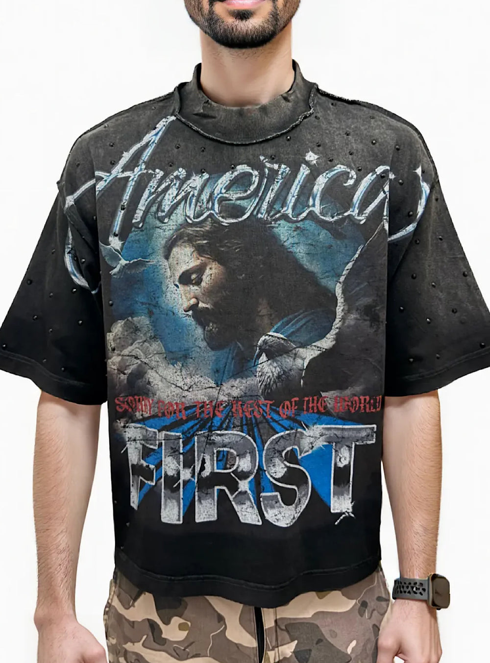 RARE PEACE / BLACK AMERICA FIRST TEE