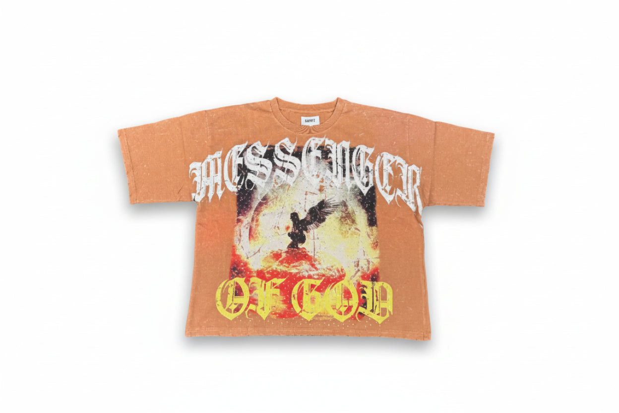 KRYPT Brown/Yellow/White Graphic T-shirt