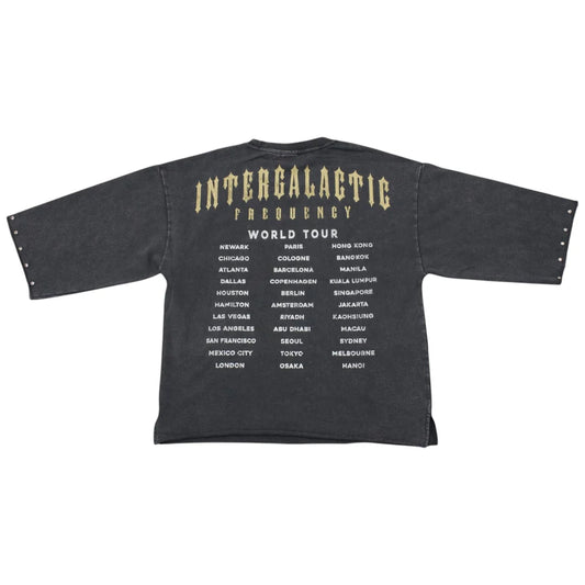 Gray Taker Intergalactic Crop Shirt