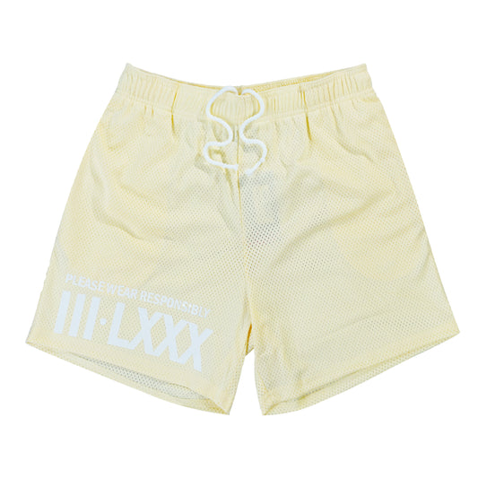 Men, Boys, Teens, Gifts, Wmns, Girls, Urban, Style, Fashion, Demolish, Mesh Shorts, Cream, Roman Numerals, Basketball Shorts, 