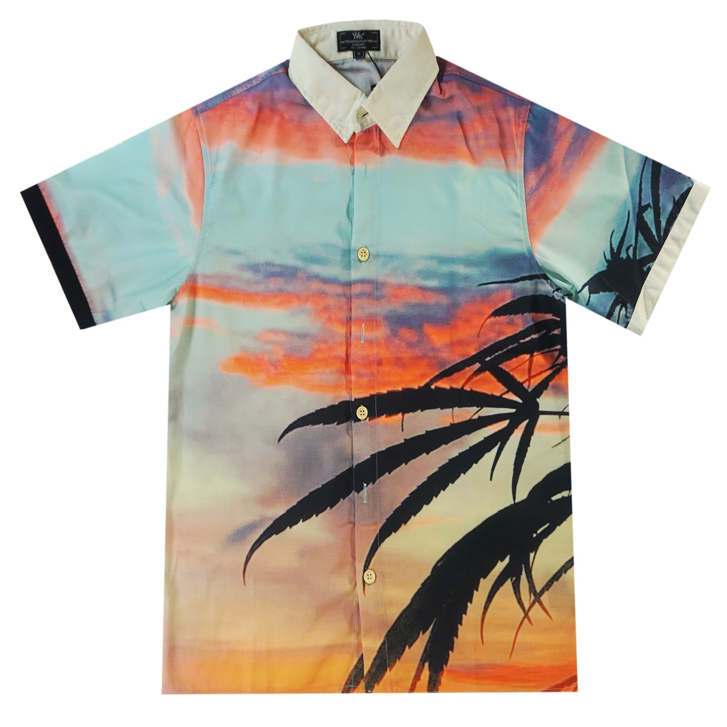 Men, Boys, Teens, Gifts, Wmns, Girls, Urban, Style, Fashion, Mens Tees, Womens Tees, Teen Tees, Boys Tees, Urban Apparel, Button Up Tee, In the Clouds Button Up Shirt, Sunset, The Hideout Clothing, 