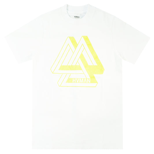 Men, Boys, Teens, Gifts, Wmns, Girls, Urban, Style, Fashion, Mens Tees, Womens Tees, Teen Tees, Boys Tees, Urban Apparel, HVMAN, T-Shirt, Triangle Tee, Luminary Green, Neon Green, White, 