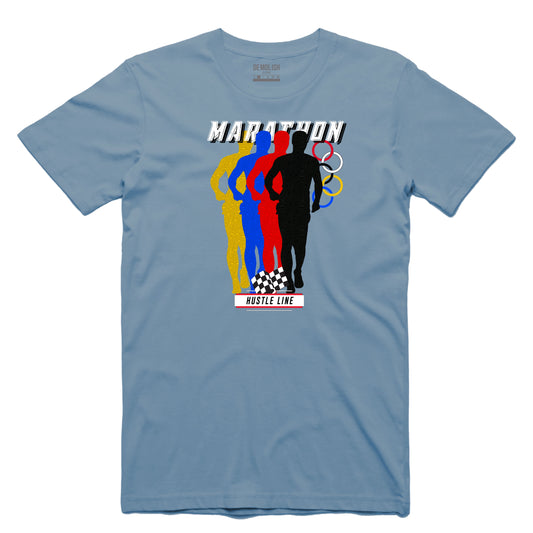 Marathon Tee (Powder Blue) / D2