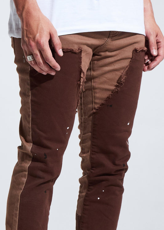 Hart Color Block Denim (Brown) /C5