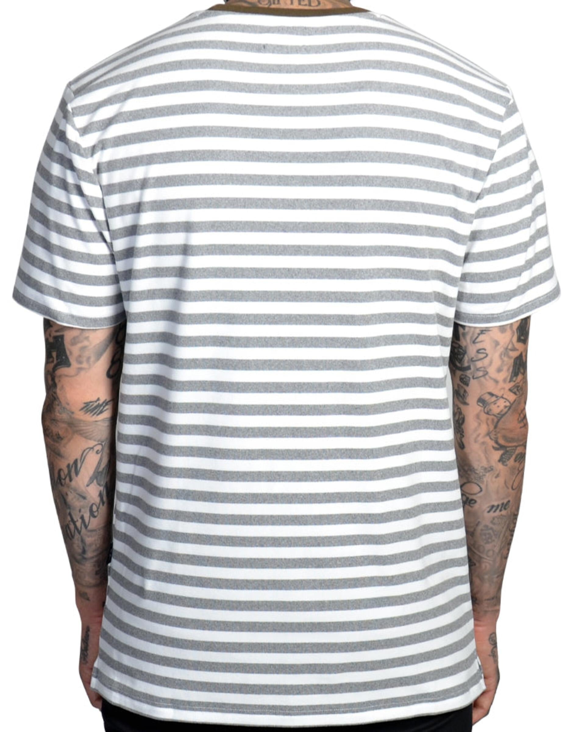 Men, Boys, Teens, Gifts, Wmns, Girls, Urban, Style, Fashion, The Hideout Clothing, Fake News Striped Tee, Olive Shirt, Cream Shirt, Striped Shirt, 