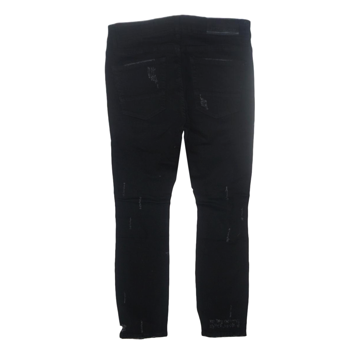 Native Skull Distressed Denim (Black) /C6