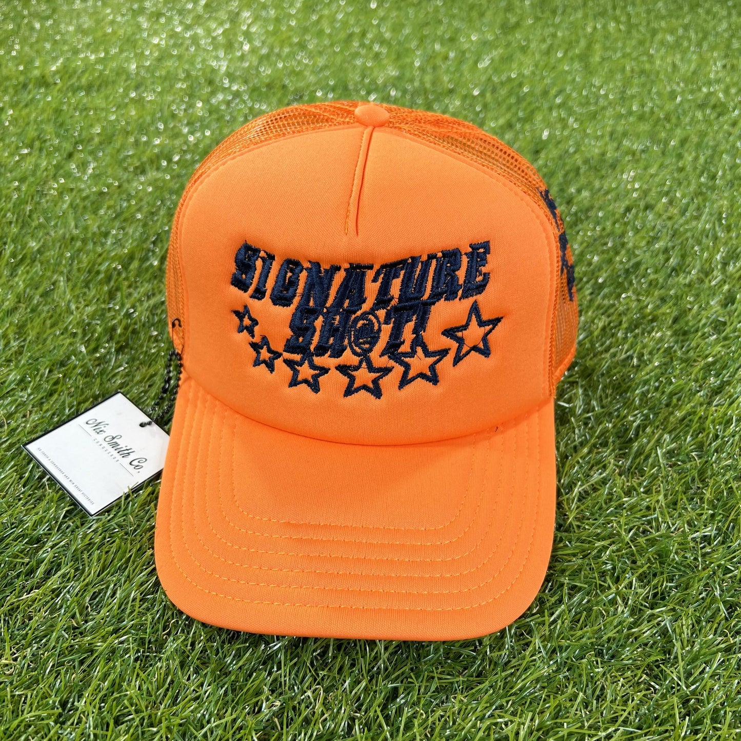 Signature Shot Trucker Hat (Org/Navy)