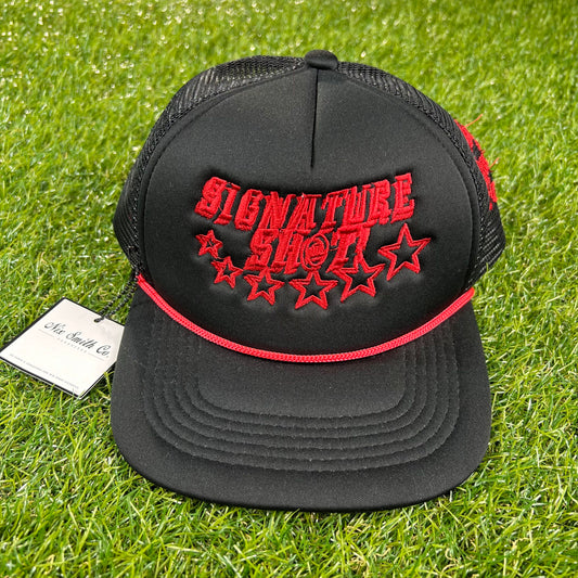 Signature Shot Trucker Hat (Blk/Red/Red)