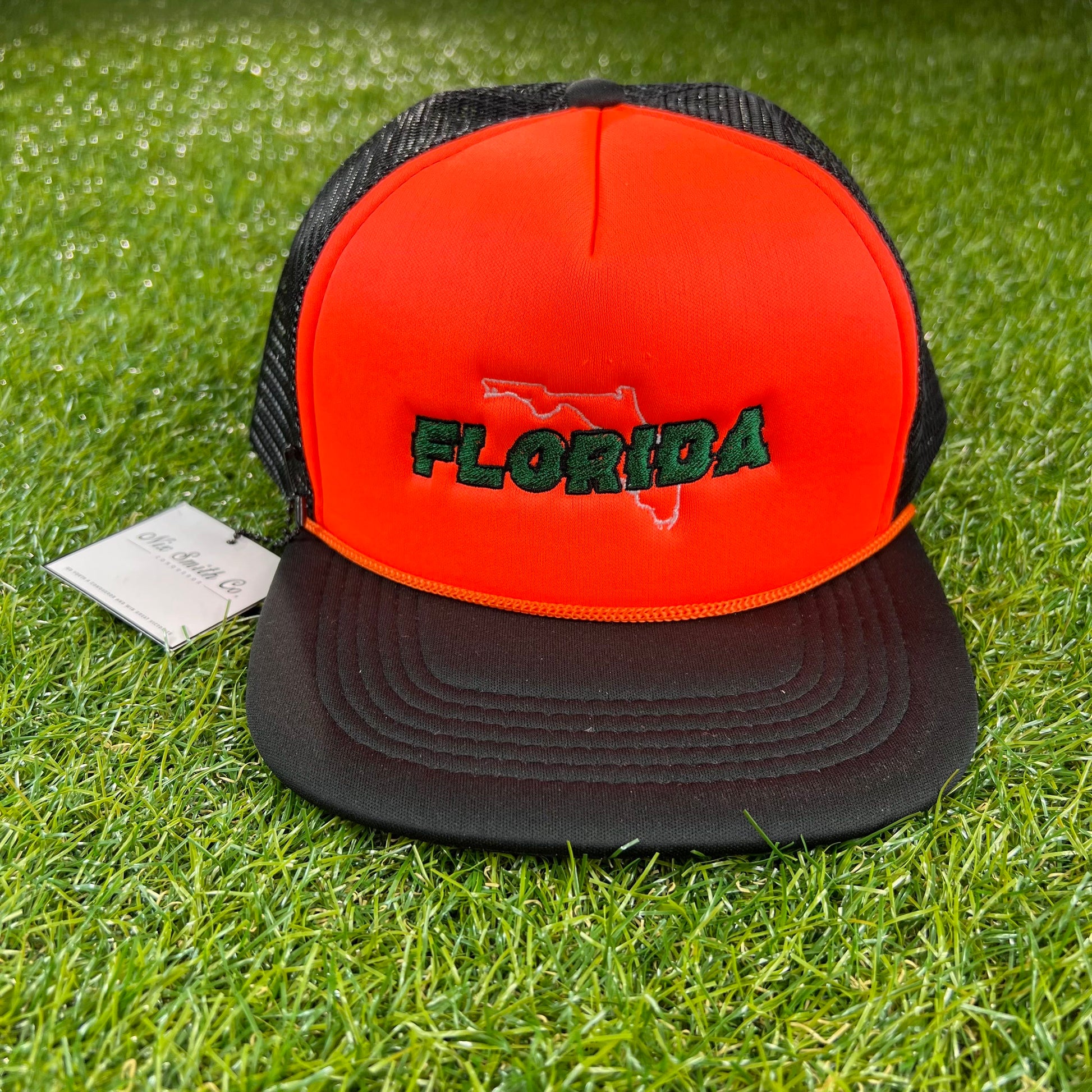 Florida Hats, Hats, Fitted Hats, Trucker, Style, Snapback, Men, Boys, Teens, Gifts, Hat, Nix Smith,  Co, Urban, Wmns, Girls, Orange, Orange Hat, Green, Orange and Green Hat, Florida, 