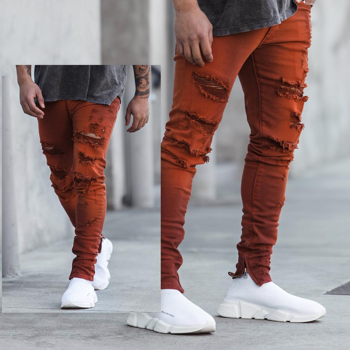 The Union Distressed Ox Denim (Orange) /C2